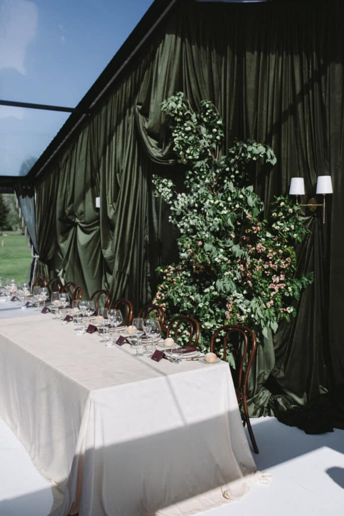 2026 Wedding Trends Focal Draping - Bridal Table