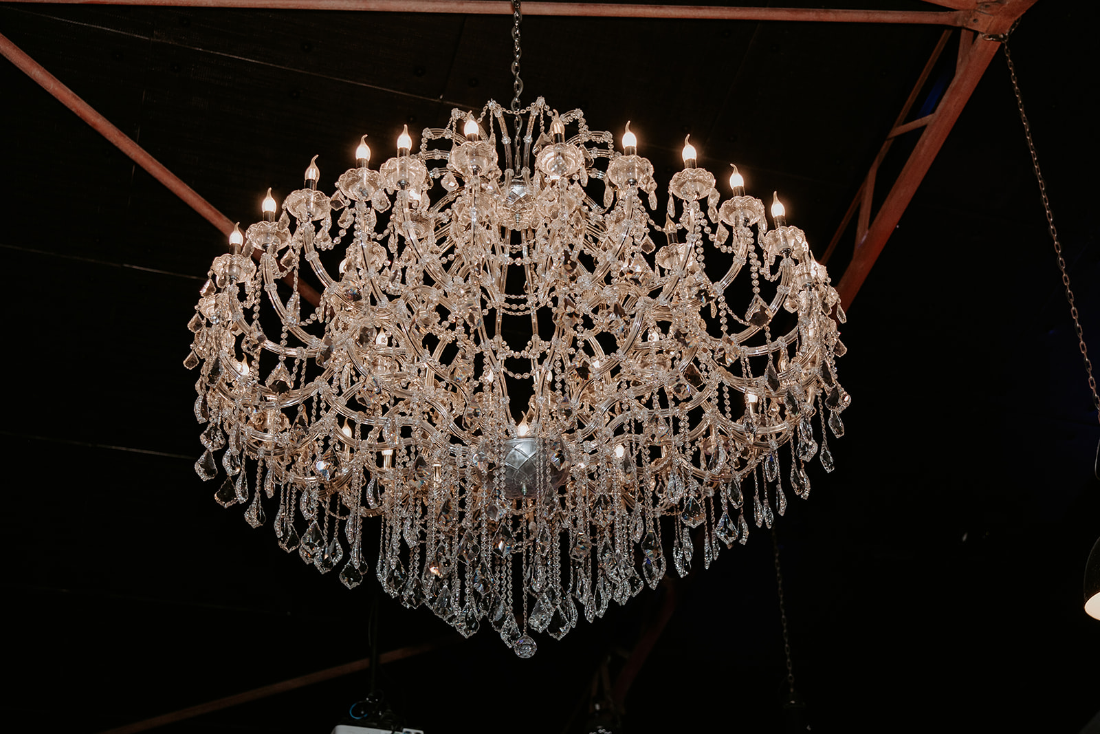 Chandelier hanging gracefully at Factory51 Brisbane Venue