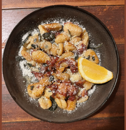 Gluten Free Panfried Pancetta Sage Truffle Gnocchi Brisbane Gluten Free Panfried Pancetta Sage Truffle Gnocchi Brisbane