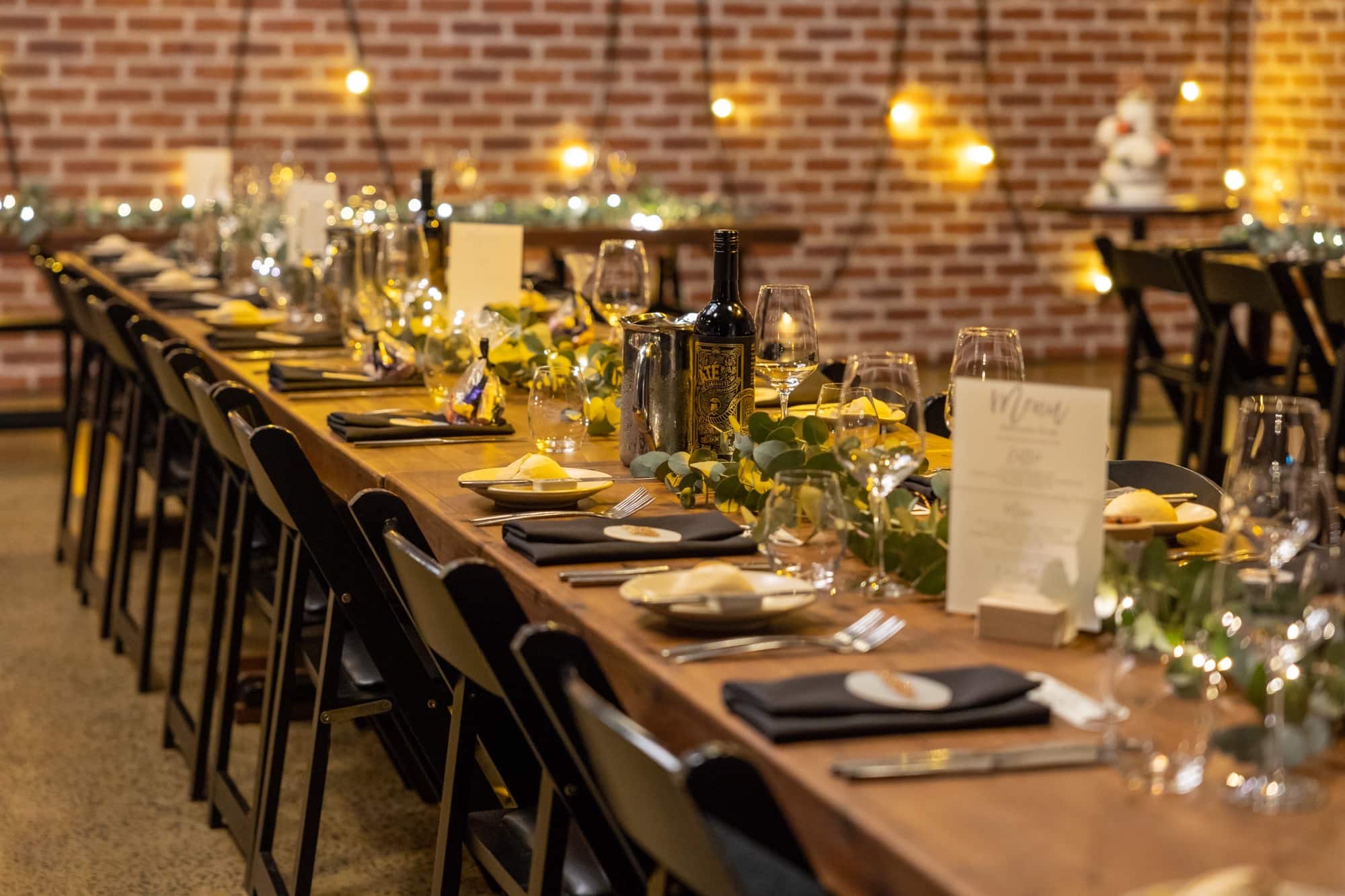 function venue brisbane southside table setting at Factory 51 Coorparoo