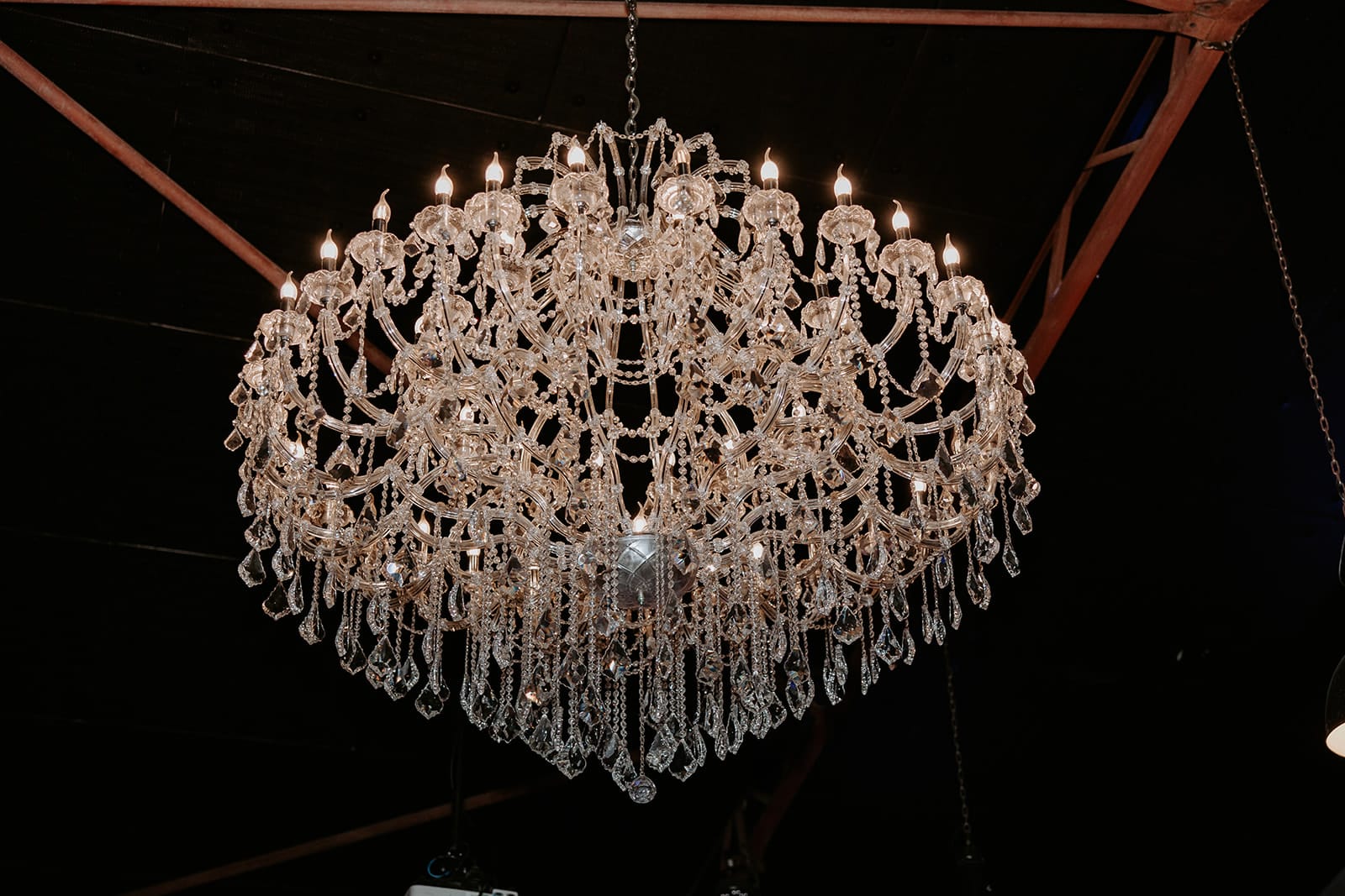 Factory51’s signature chandelier inside The Workshop <a href=