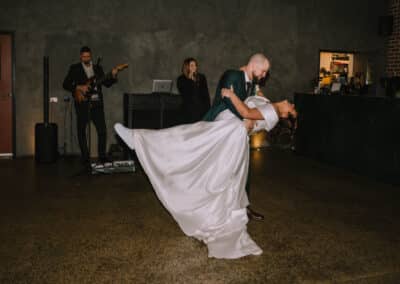 Teagan and Micheal sharing their first dance at Factory51 wedding reception